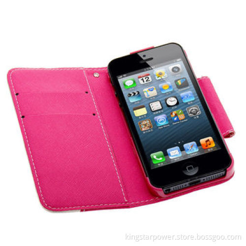 Leather case for iPhone 5 5G, PC and PU materials